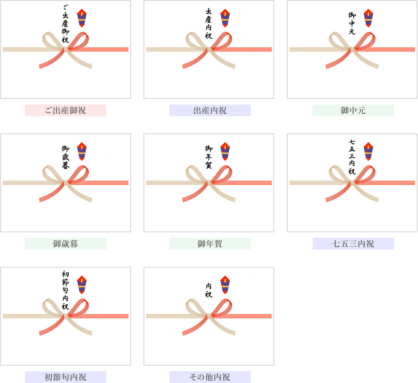 ギフトのし 花結び