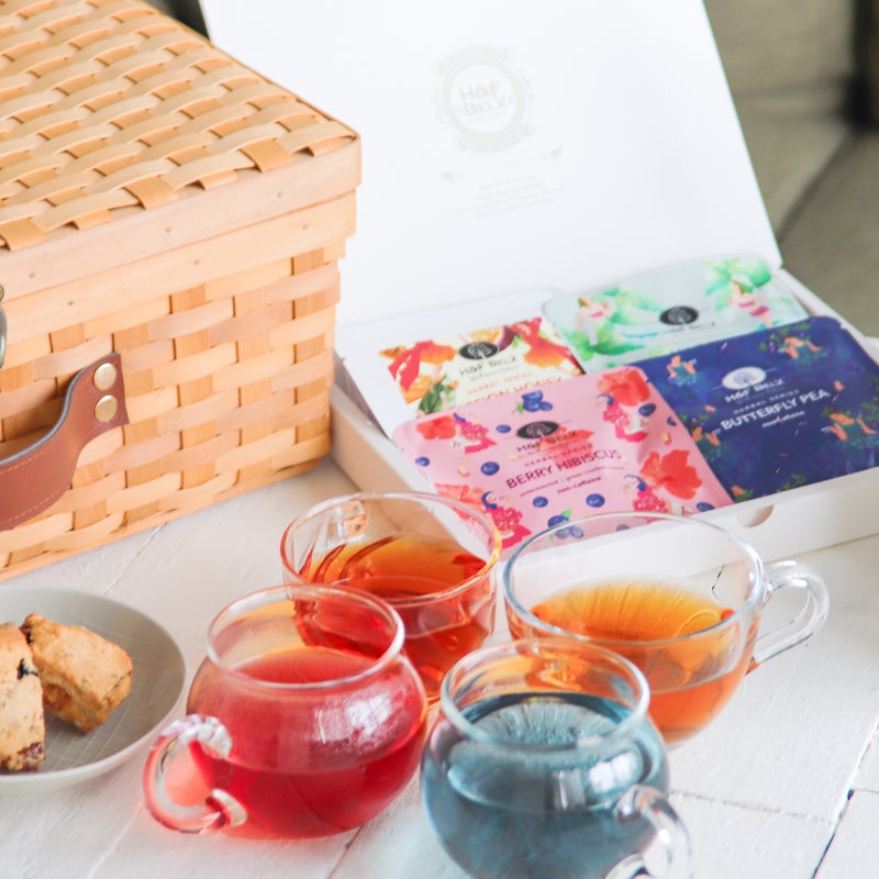 色も楽しめるカラーハーブティーセット