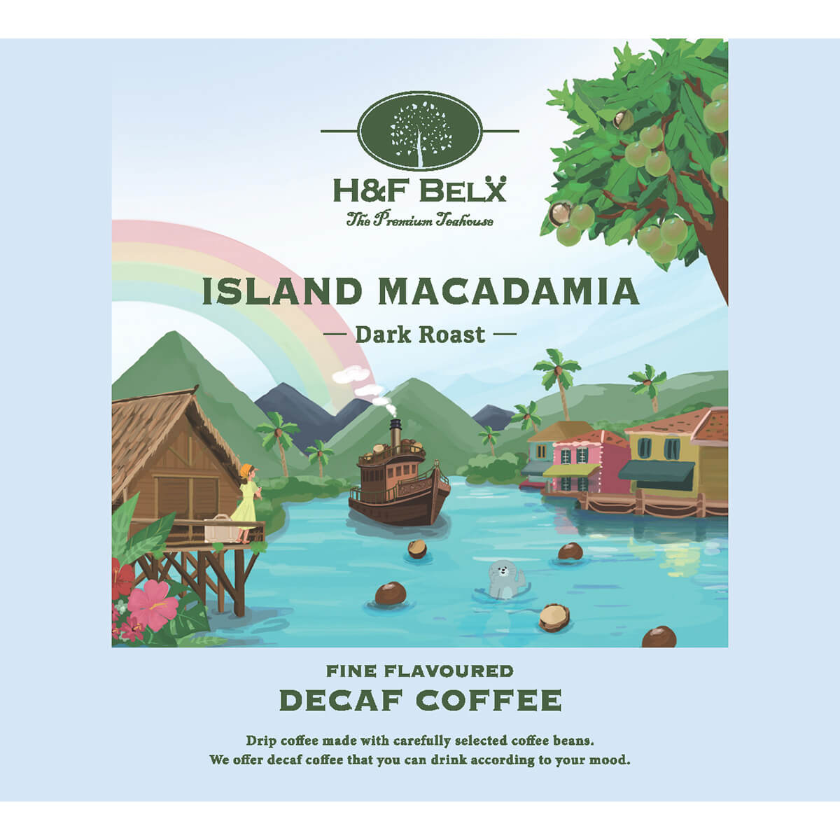 デカフェコーヒー アイランド・マカダミア ドリップバッグ5包